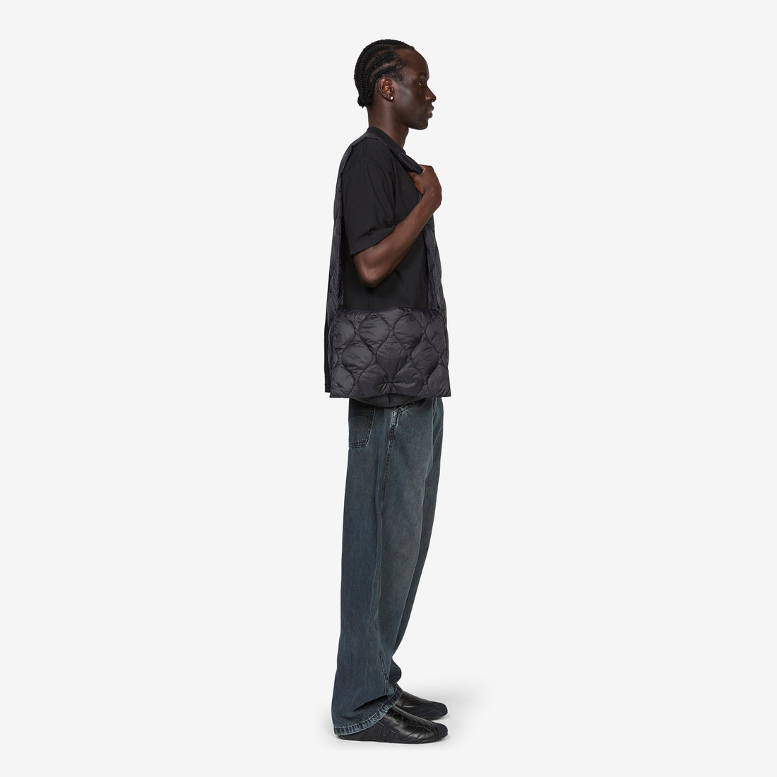 Military Messenger Down Bag (M) Black Bags