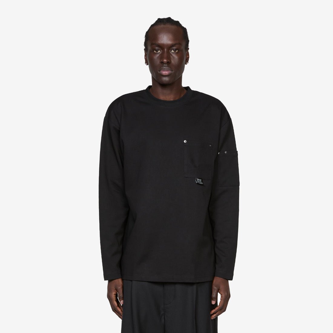 Work Libet Pocket Long Sleeve T-Shirt Black Tees
