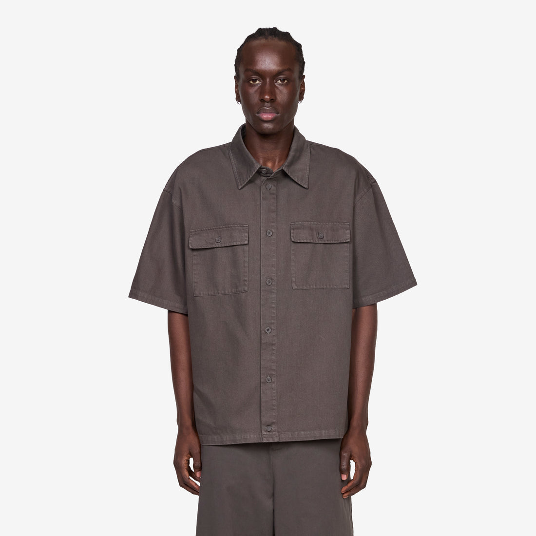 Washed Oversized Shirt Dusty Brown Shirts