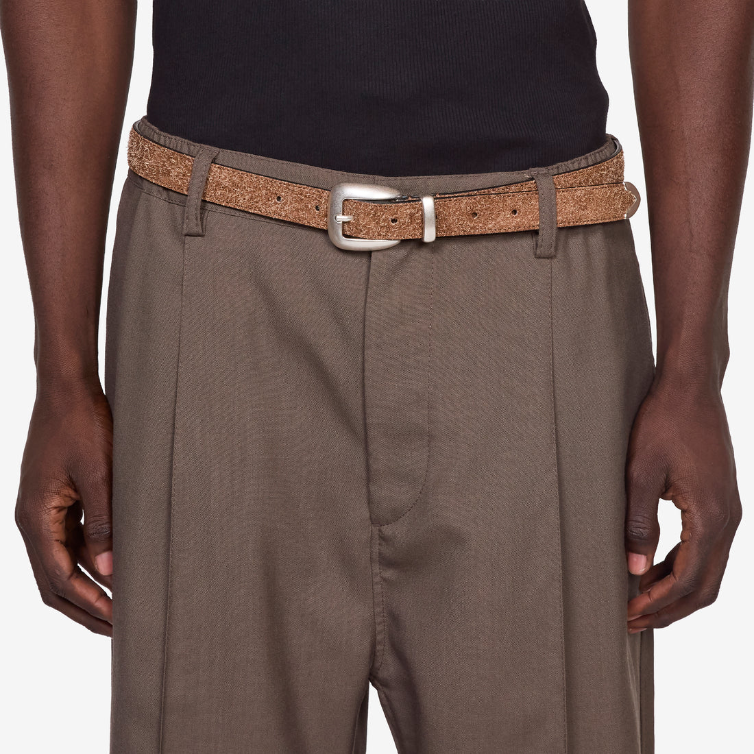 M2456 Belt Brown Suede Accessories