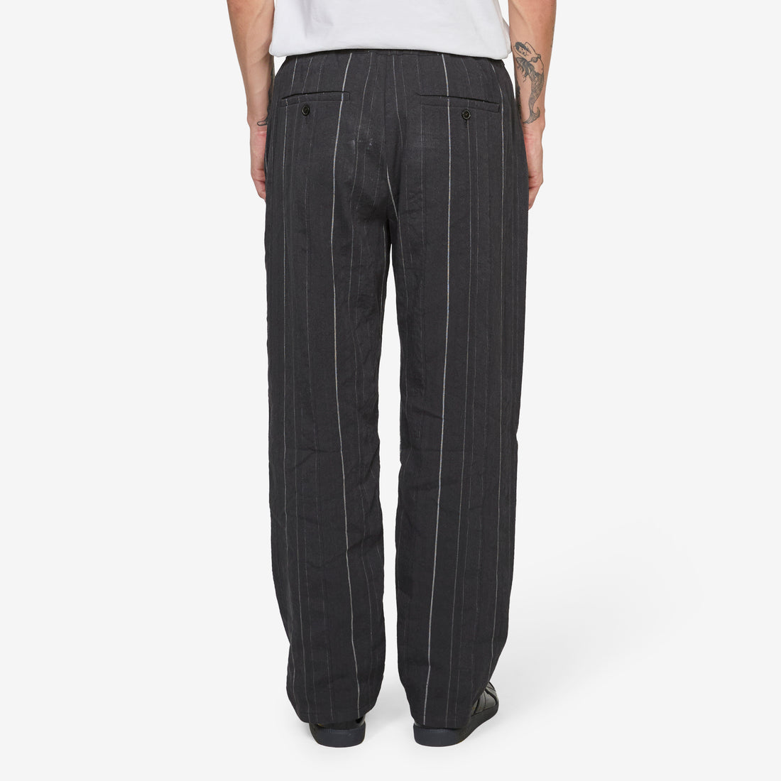 Samurai Trousers Black Chalk Stripe Pants