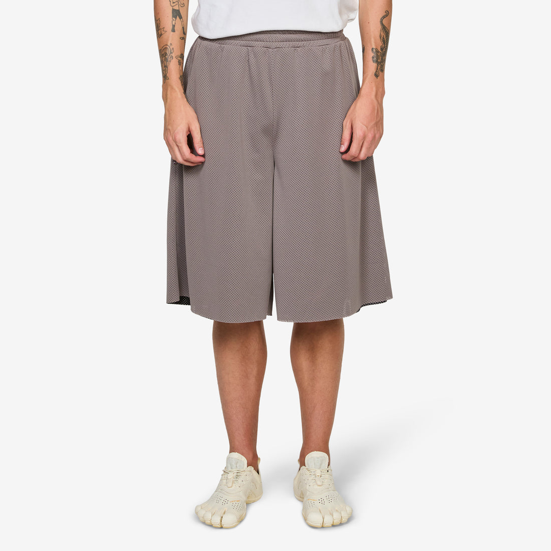 Paris 3/4 Mesh Basketball Short Grey Shorts