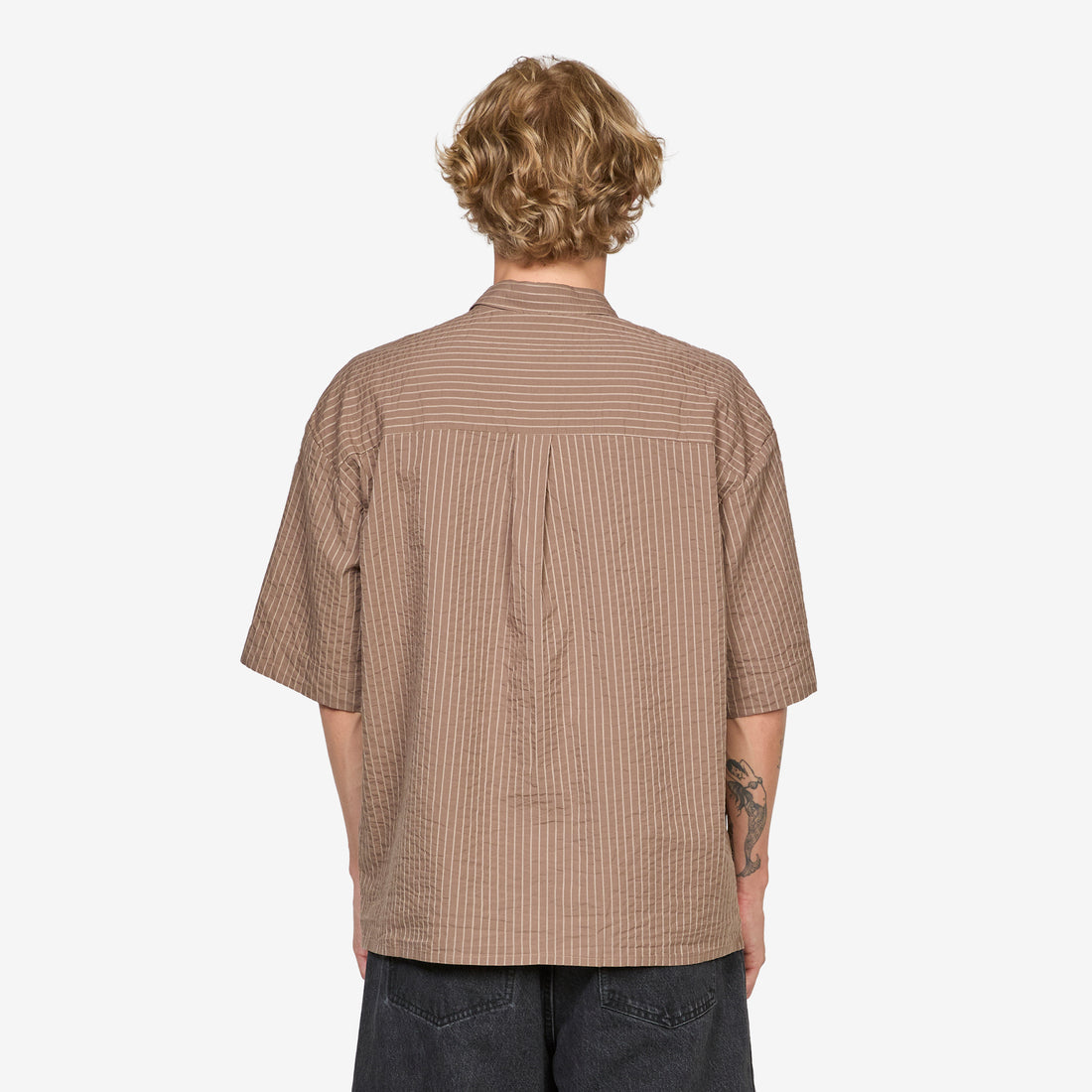 Bantu Shirt Cocoa Seersucker Stripe Shirts