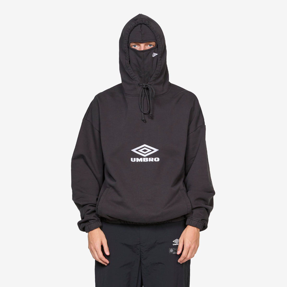 OG Logo Mask Hoodie Washed Black Jumpers