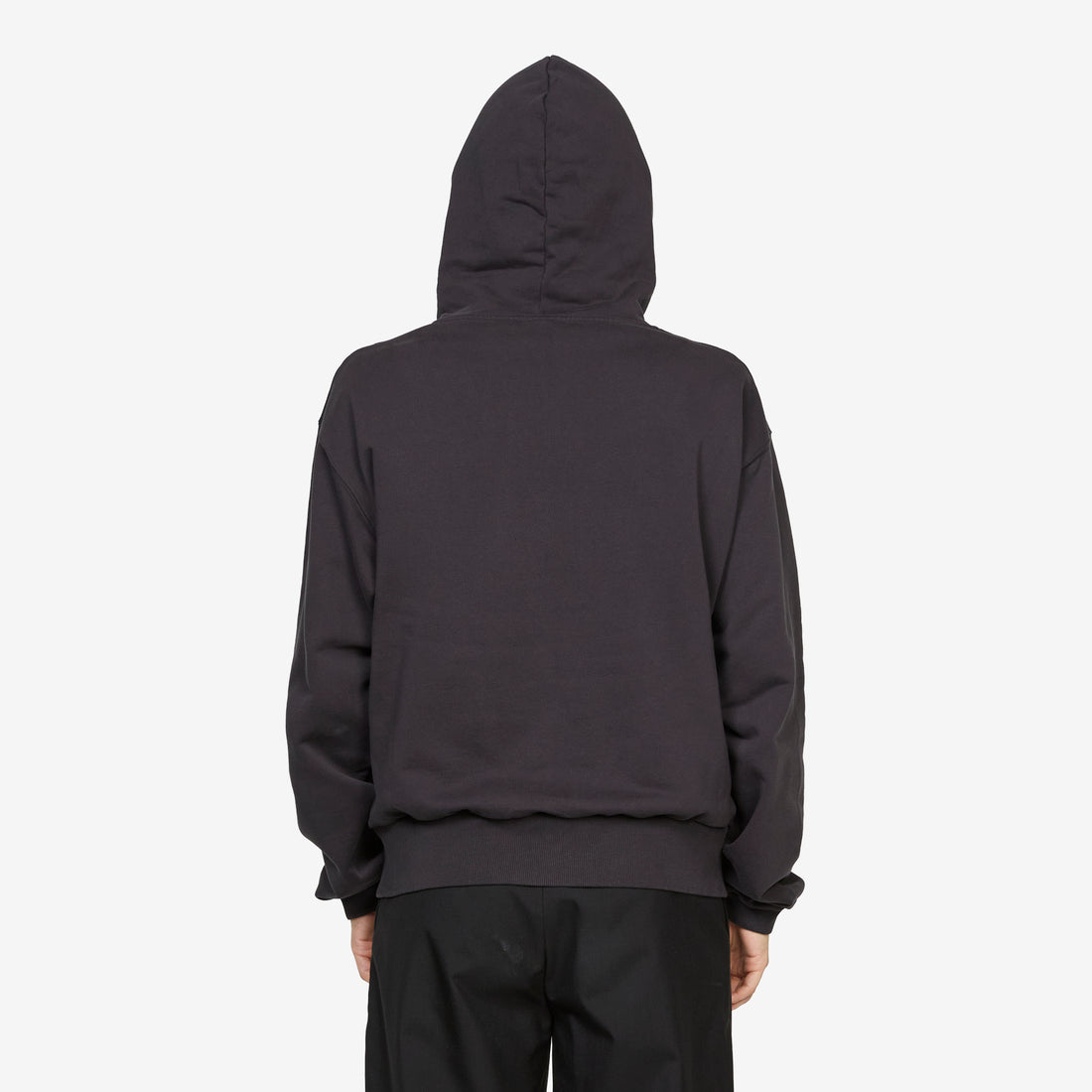 Compact Masked Zip Hoodie Washed Black Jumpers