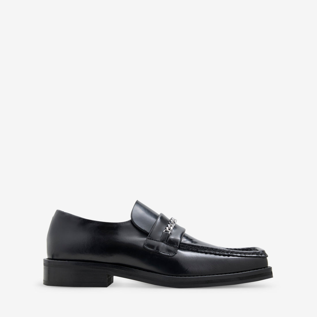 Square Toe Loafer Black Footwear