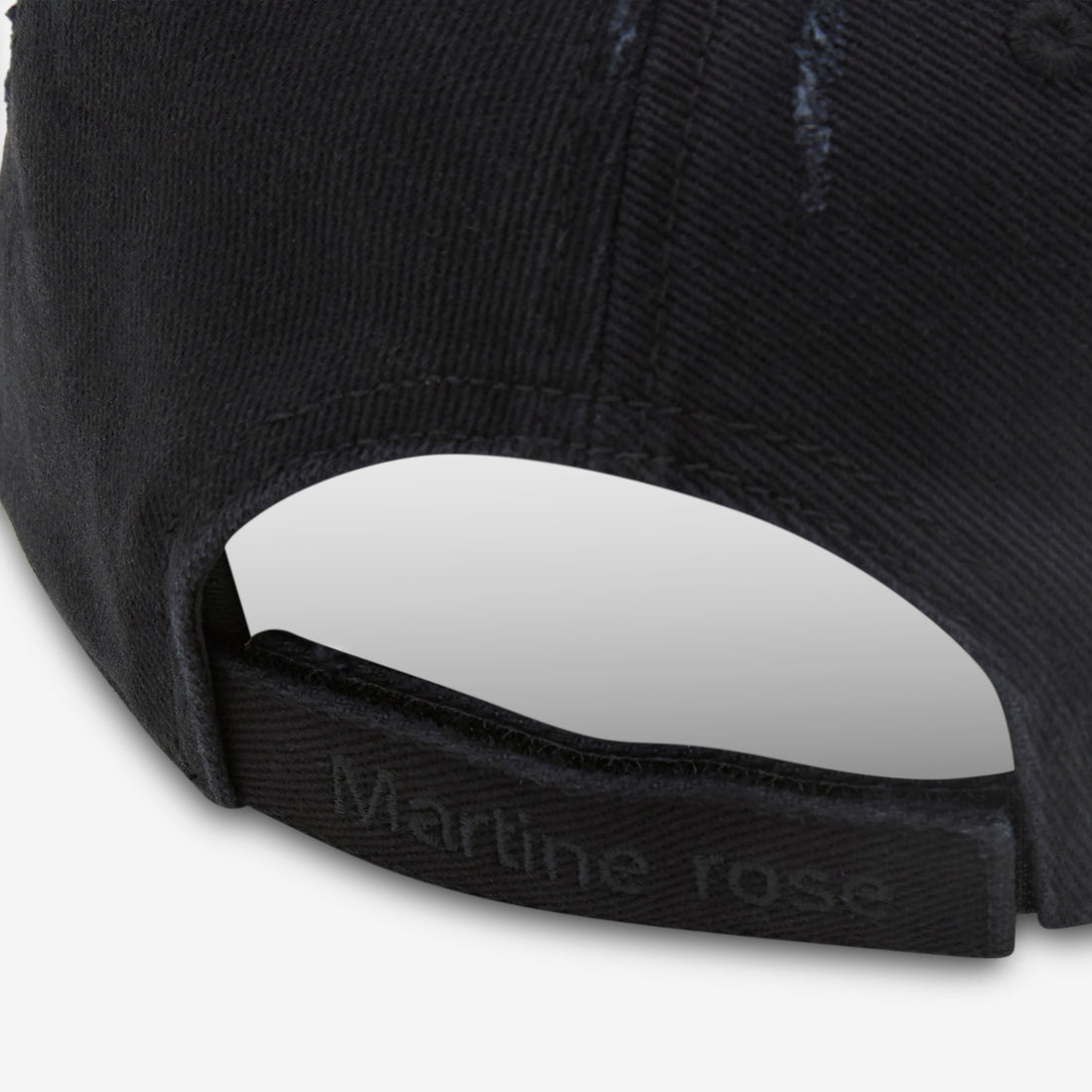 Cut Peak Cap Washed Black Headwear