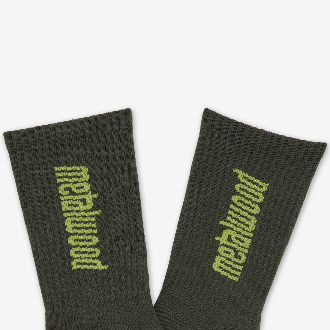 Metal Logo Crew Sock Olive Accessories