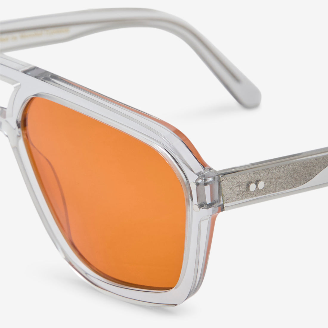 Jet Grey Smoke | Orange Solid Lens Eyewear