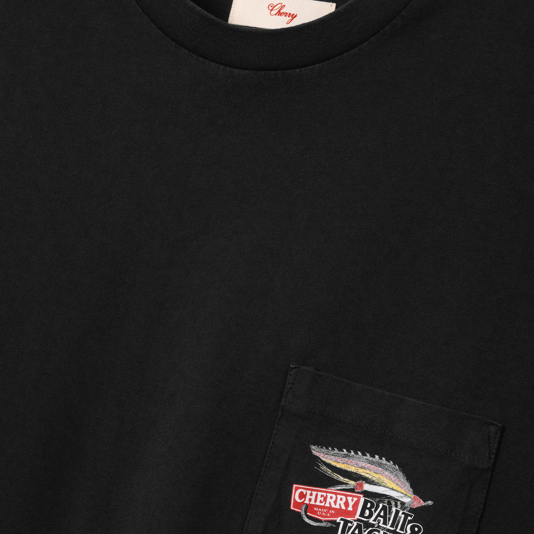 Marlin Boxy Pocket T-Shirt Black Tees