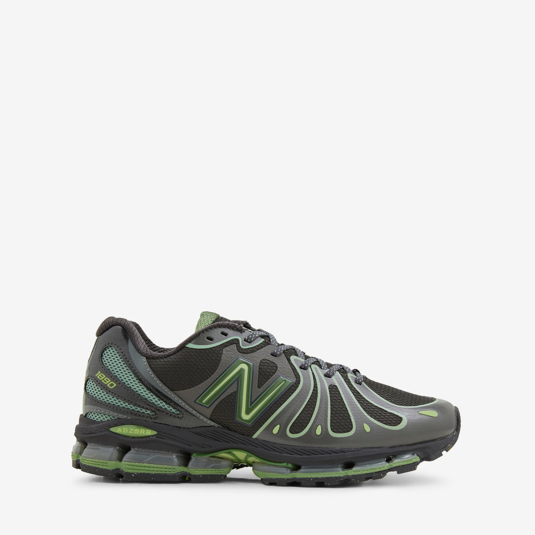 U189071H Faded Black | Utility Green Footwear