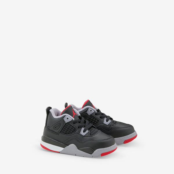 Toddler Jordan 4 Retro Black | Fire Red | Cement Grey | Summit White