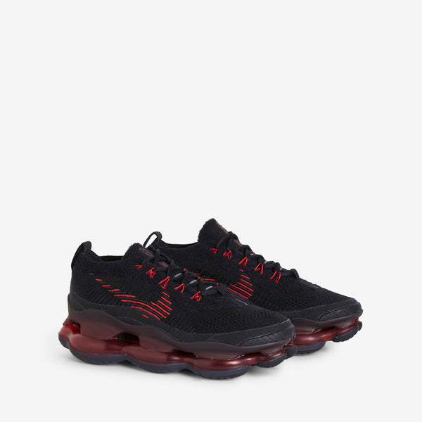 Air Max Scorpion Flyknit Black University Red Black Above