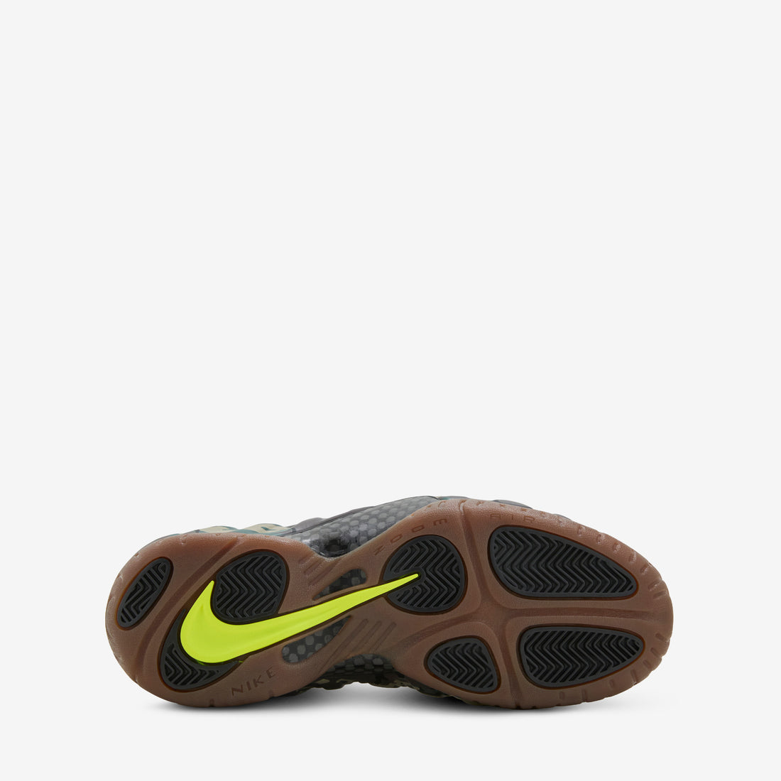 Air Foamposite Pro Premium Black | Black | Voltage Green | Gum Dark Brown Footwear