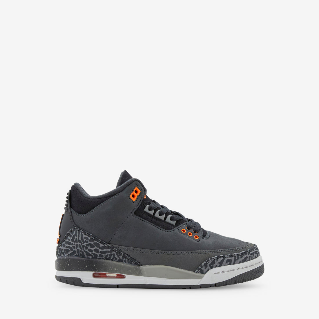 Grade School Air Jordan 3 Retro Night Stadium | Total Orange | Black Footwear