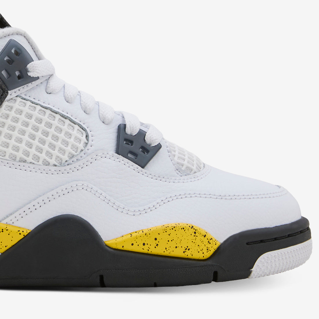 Air Jordan 4 Retro 'Rare Air' White | Tour Yellow | Dark Blue Grey | Black Footwear