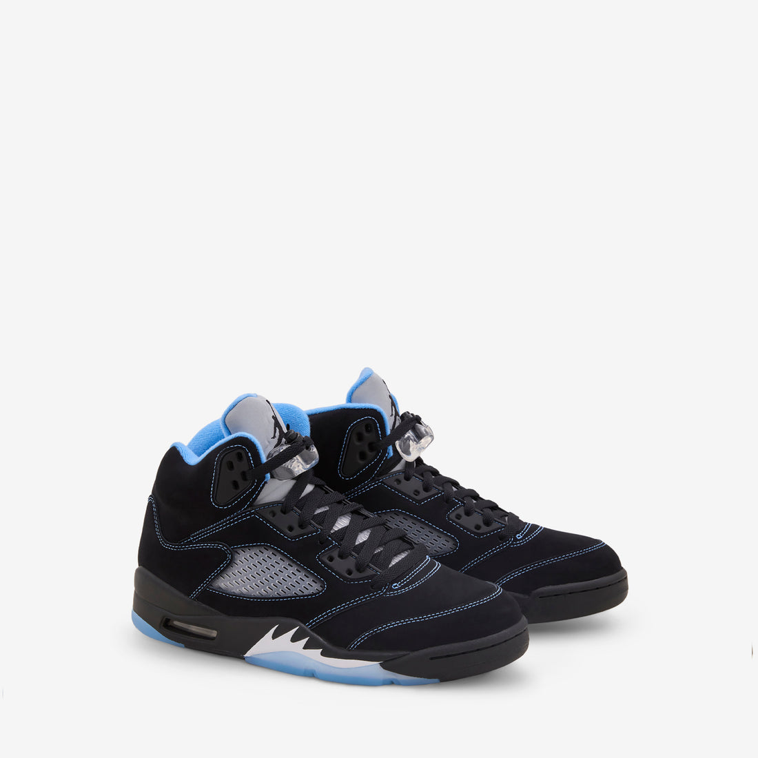 Grade School Air Jordan 5 Retro 'Black Carolina' Black | University Blue | White Footwear