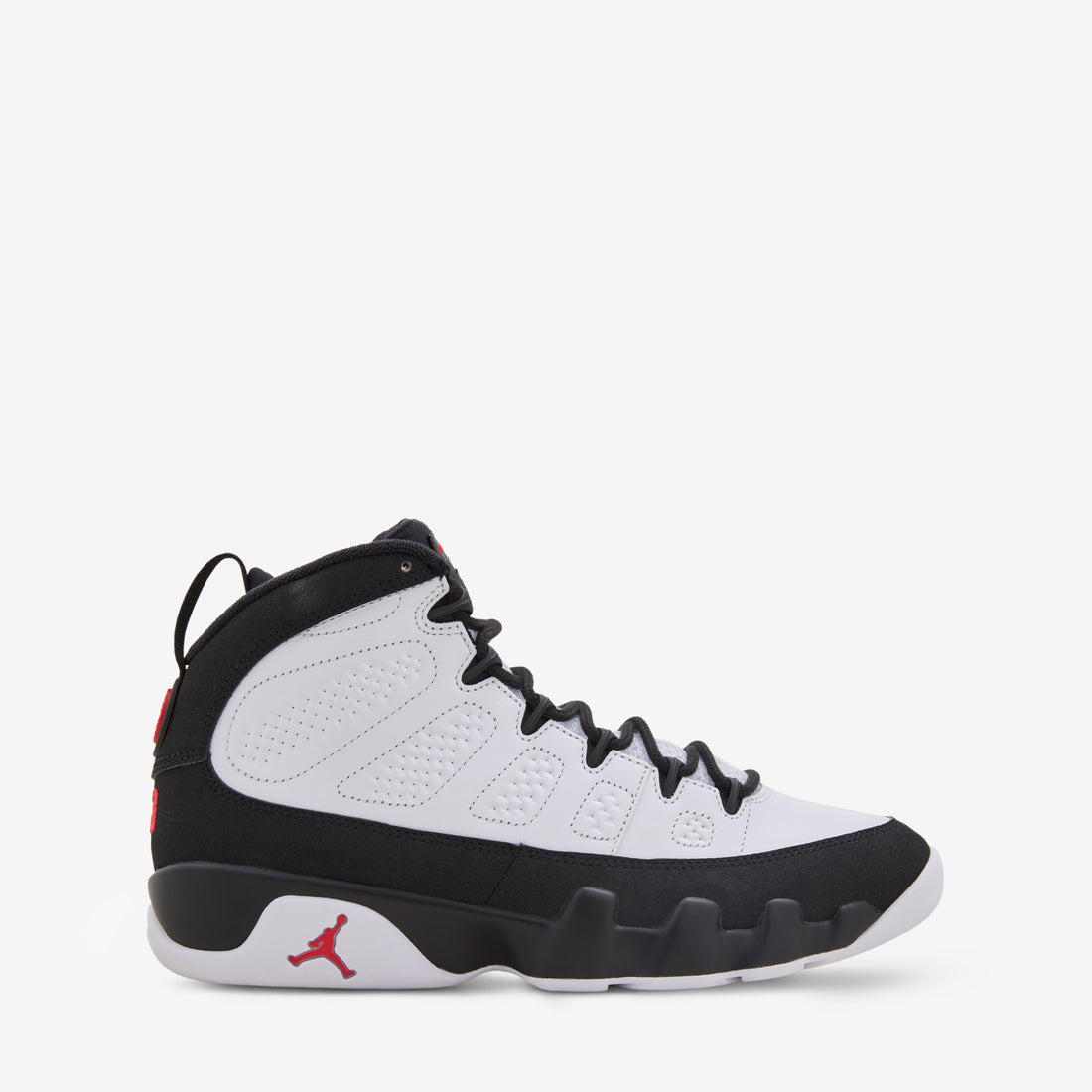 Air Jordan 9 Retro White | True Red | Black Footwear