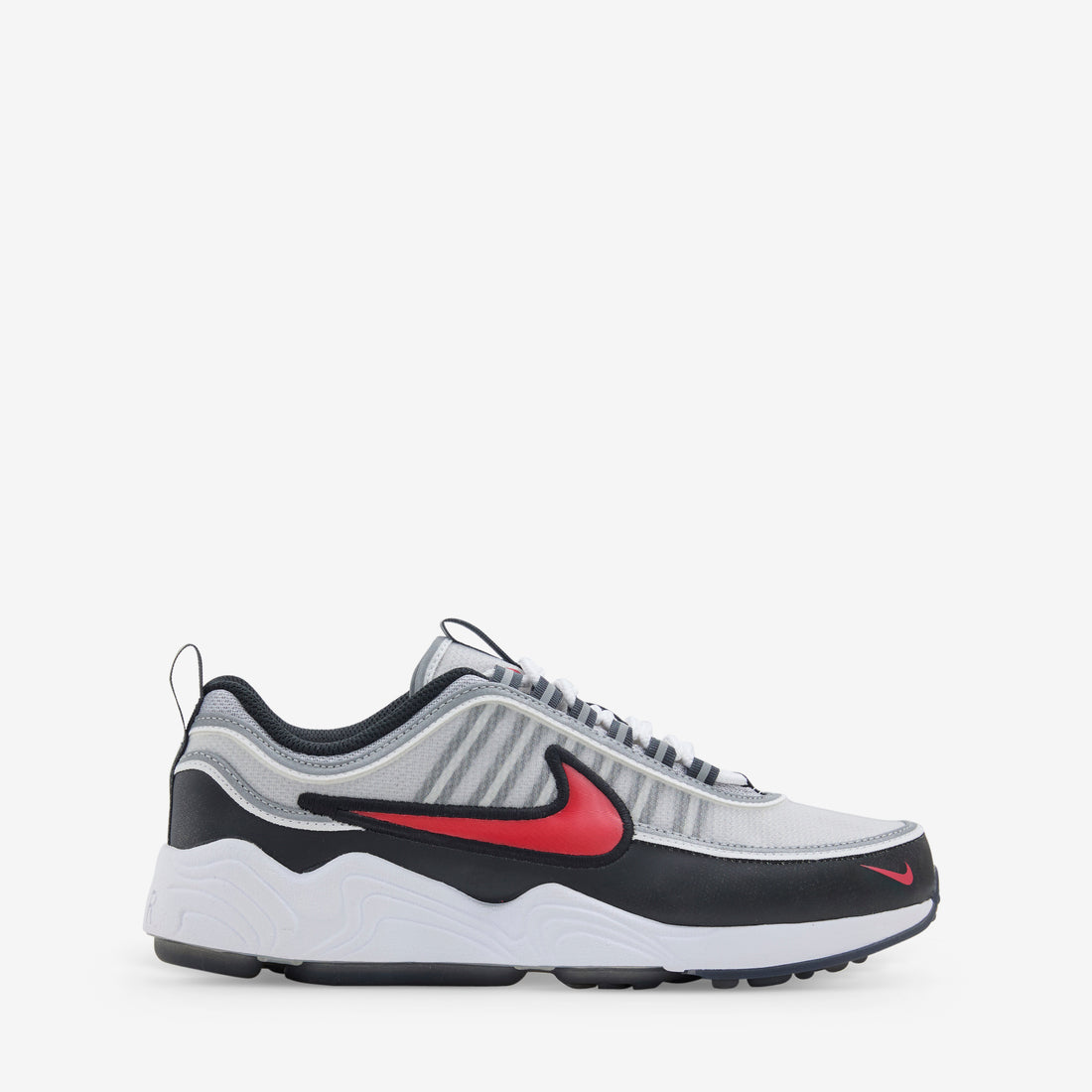 Air Zoom Spiridon Metallic Silver | Sport Red | Black | White Footwear