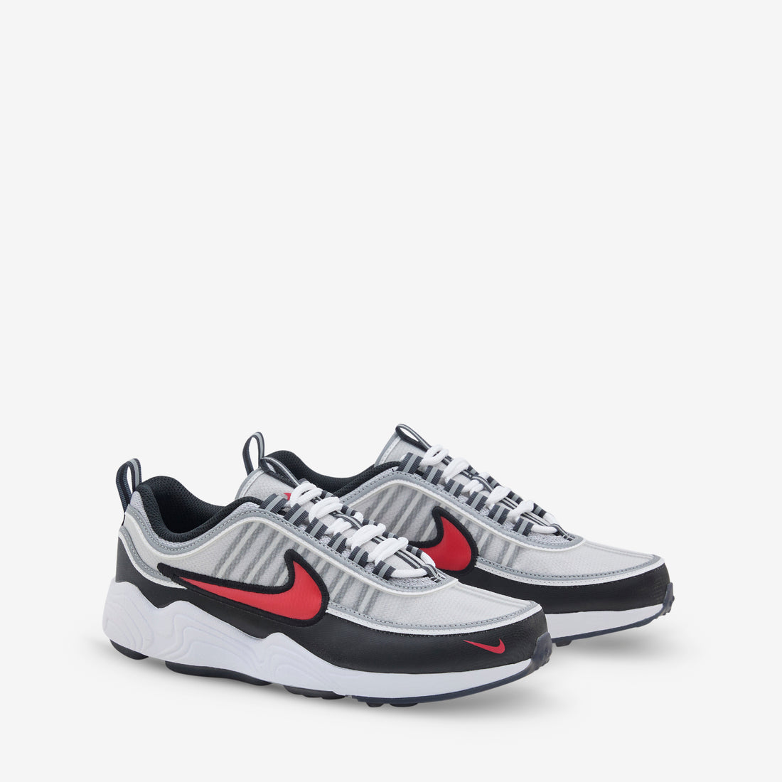 Air Zoom Spiridon Metallic Silver | Sport Red | Black | White Footwear