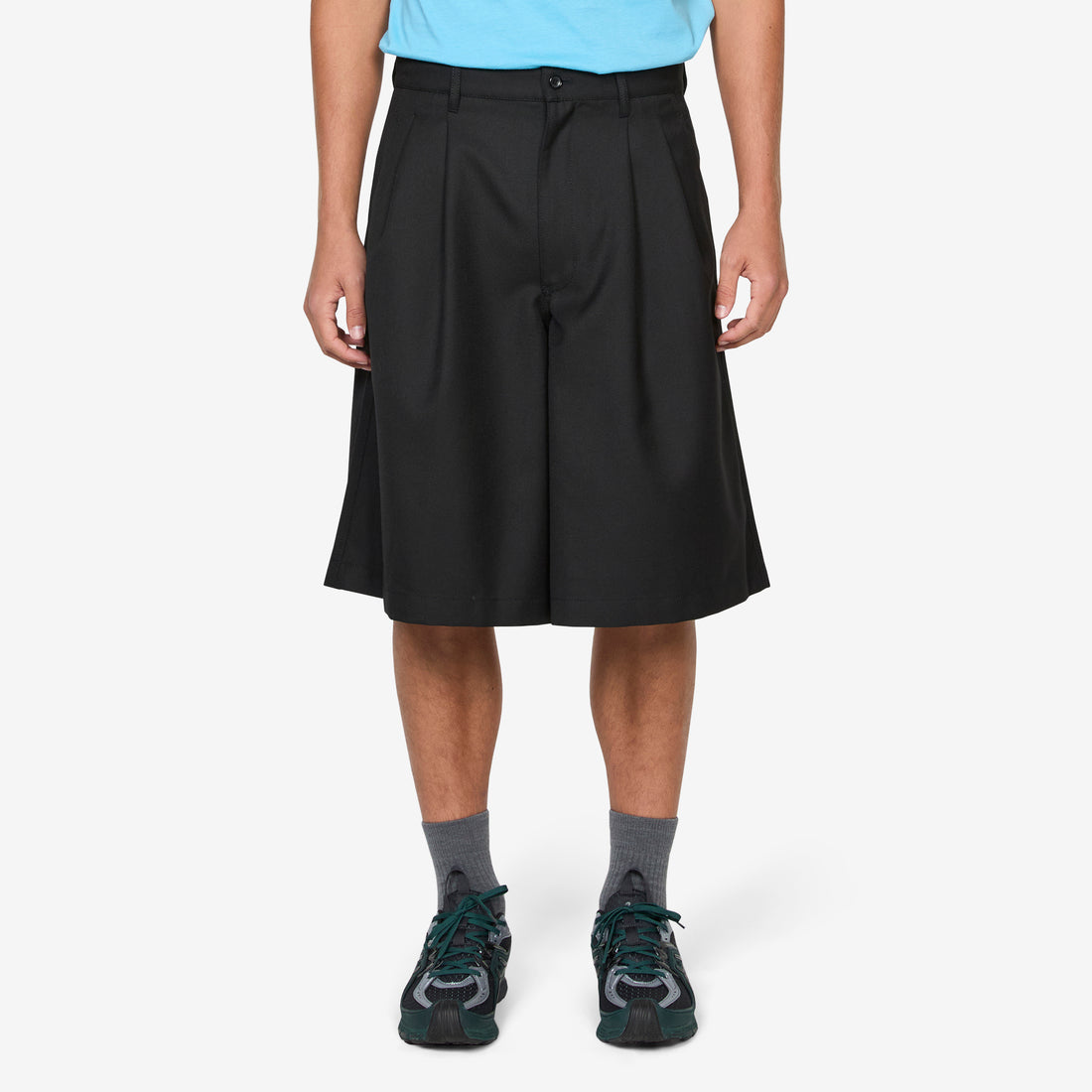 Pleated Shorts Black Shorts