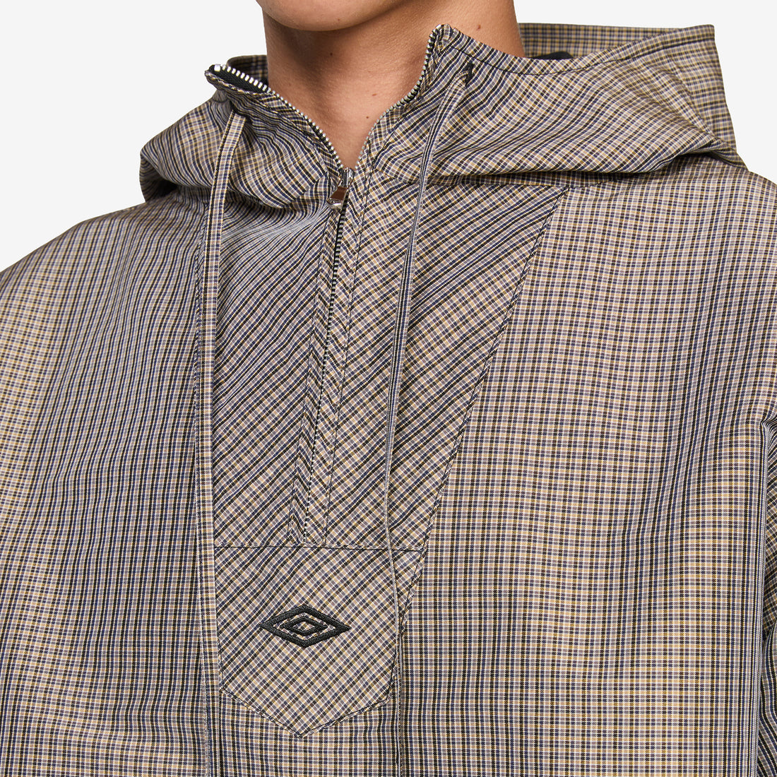 Masked Check Anorak Beige Black Jackets