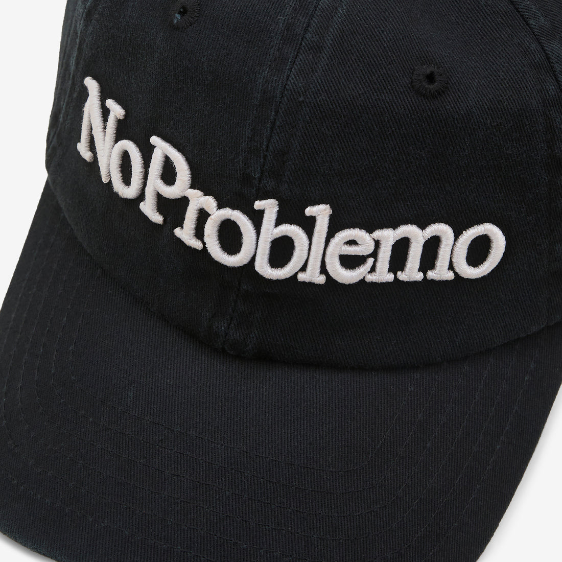 No Problemo Cap Washed Black Headwear