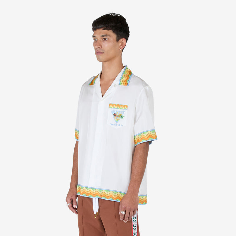 Cuban Collar Short Sleeve Shirt Afro Cubism Tennis Club