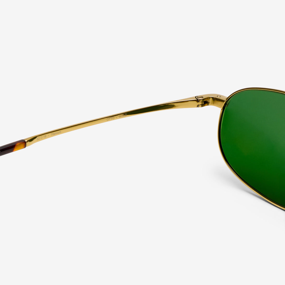Otto Gold | Green Solid Lens Eyewear
