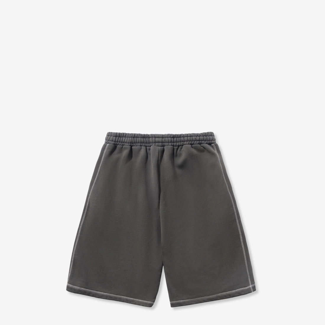 Overlock Stitch Fleece Shorts Washed Black Shorts