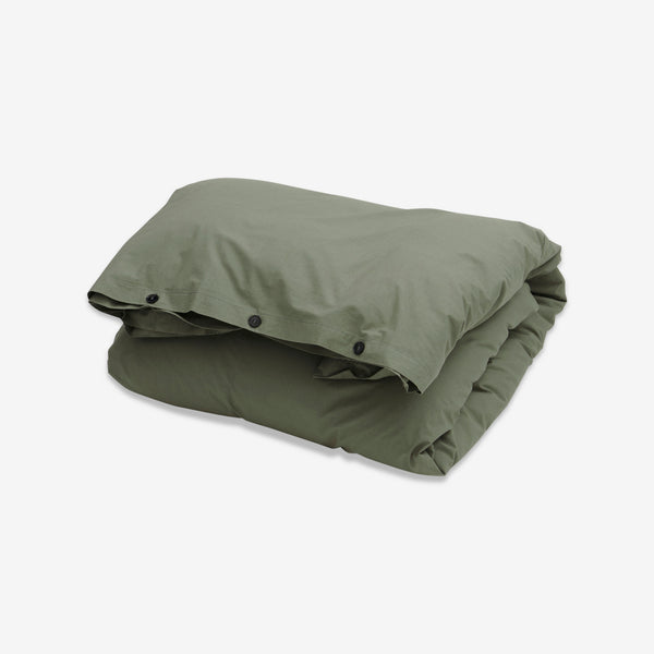 Percale Duvet Cover Olive Green