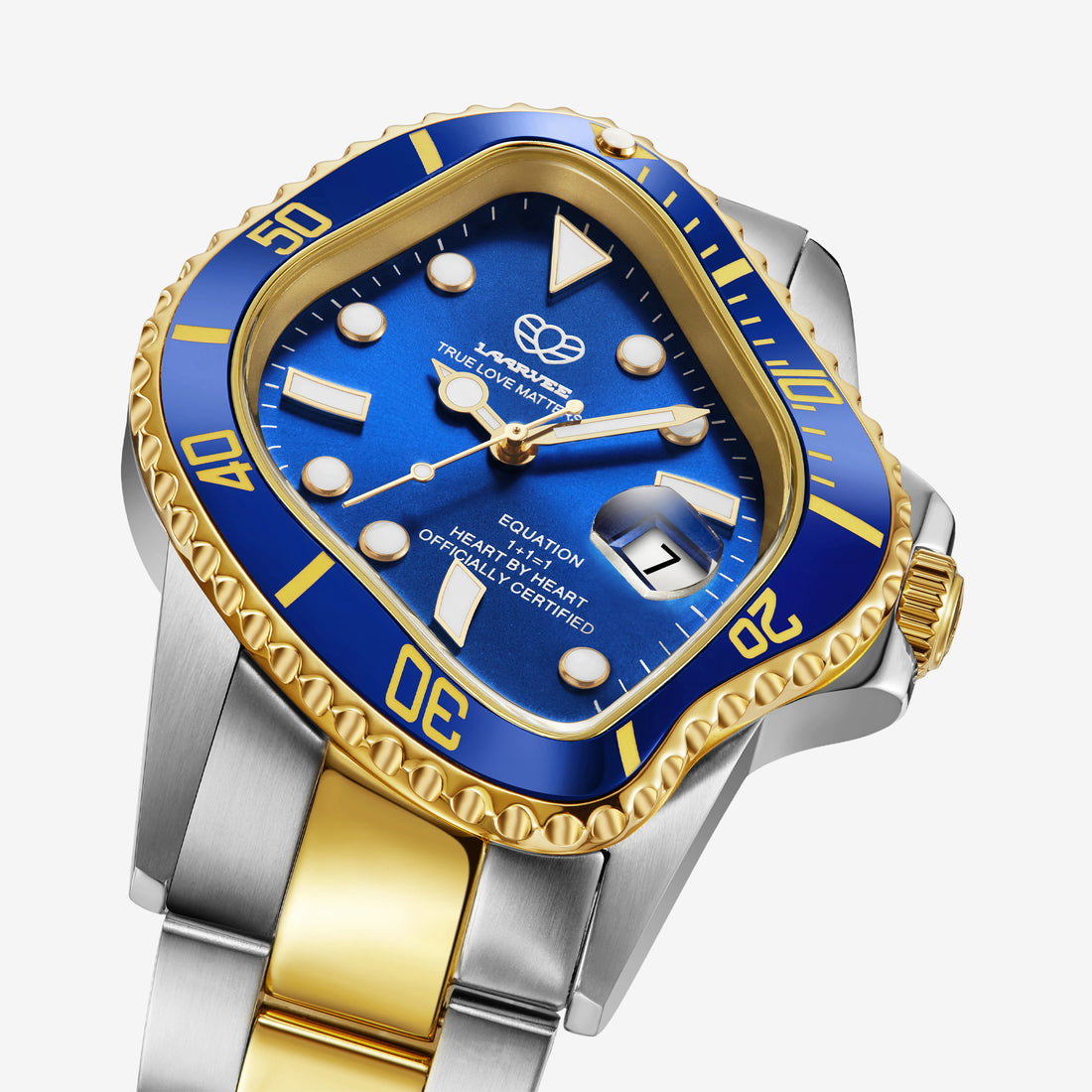 PEA001 Silver & Golden Precision Steel | Blue Bezel | Blue Dial 40mm Jewellery
