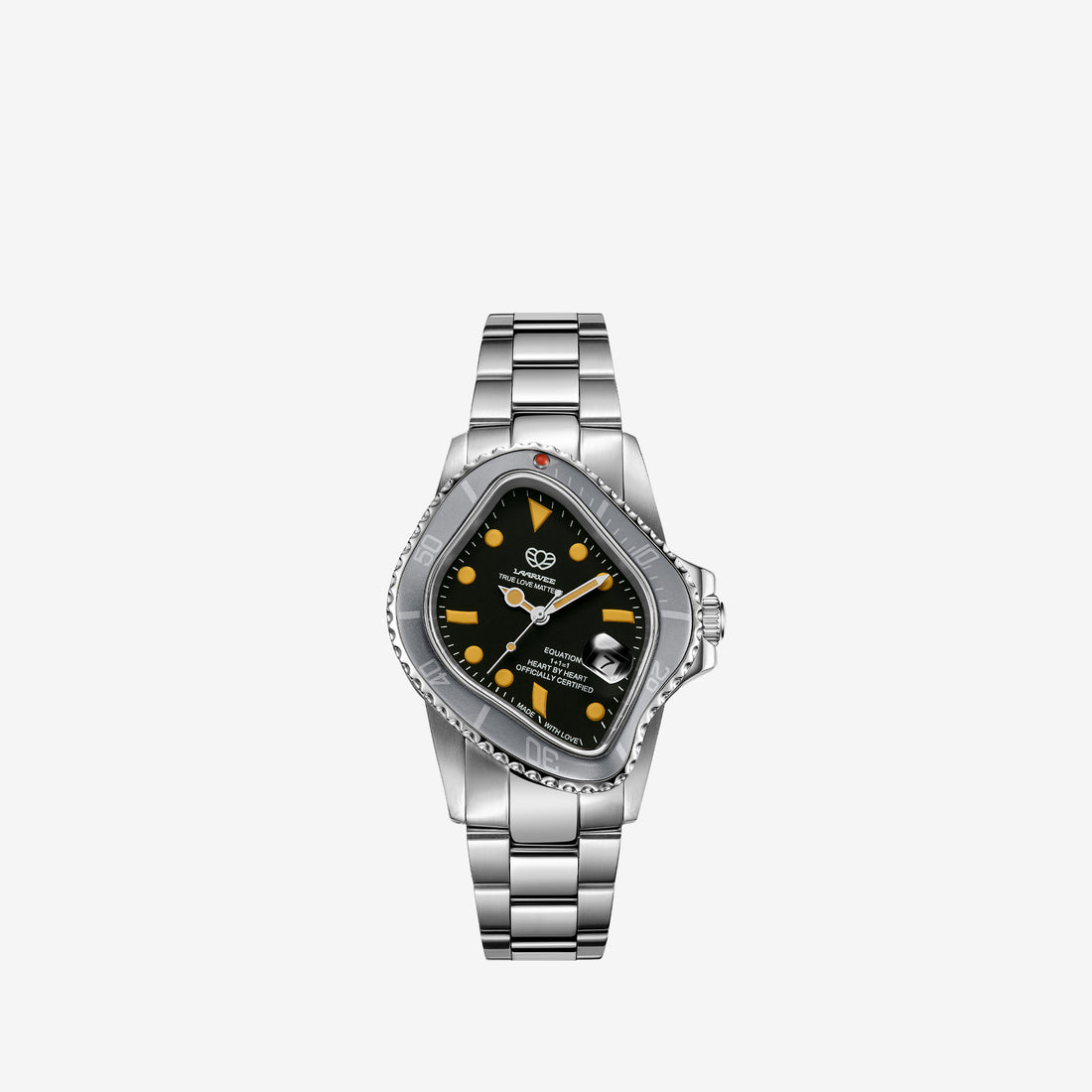 PEA001 Silver Precision Steel | Matte Silver Aluminum Bezel | Matte Black Dial 40mm Jewellery