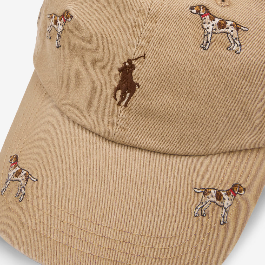 Dog Embroidered Twill Ball Cap Café Tan | Hound Aoe Headwear