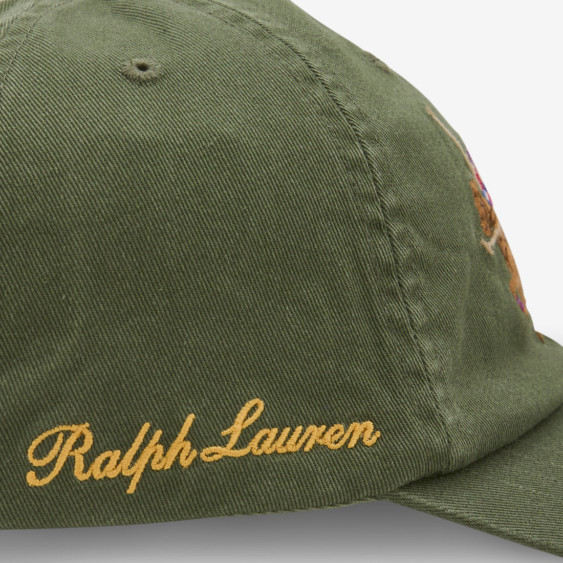 Triple-Pony Twill Ball Cap Supply Olive Headwear