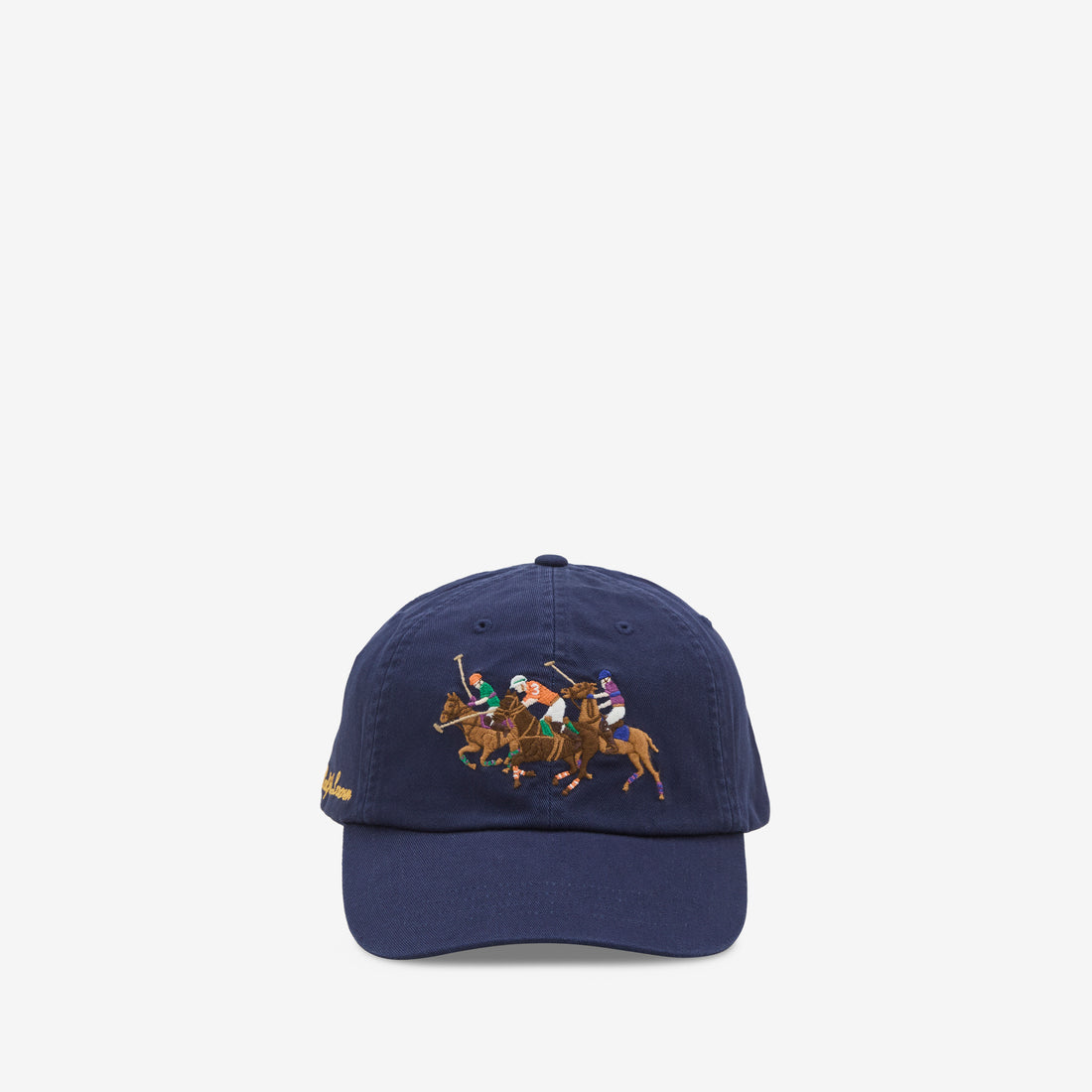 Triple-Pony Twill Ball Cap Newport Navy Headwear