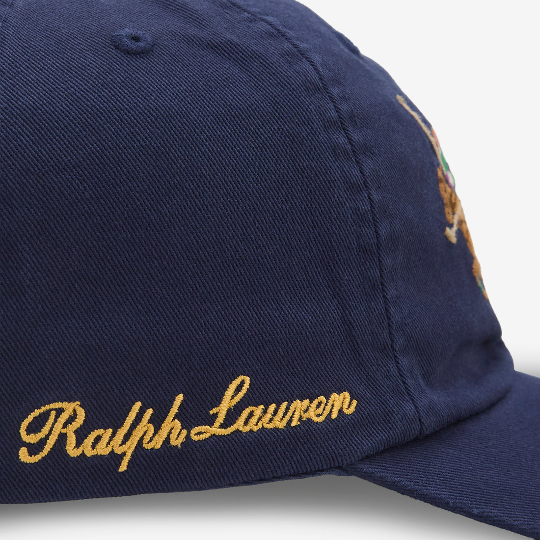 Triple-Pony Twill Ball Cap Newport Navy Headwear