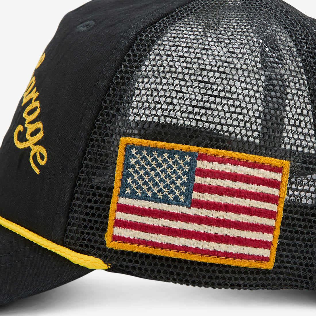 Vintage Trucker Polo Black Headwear
