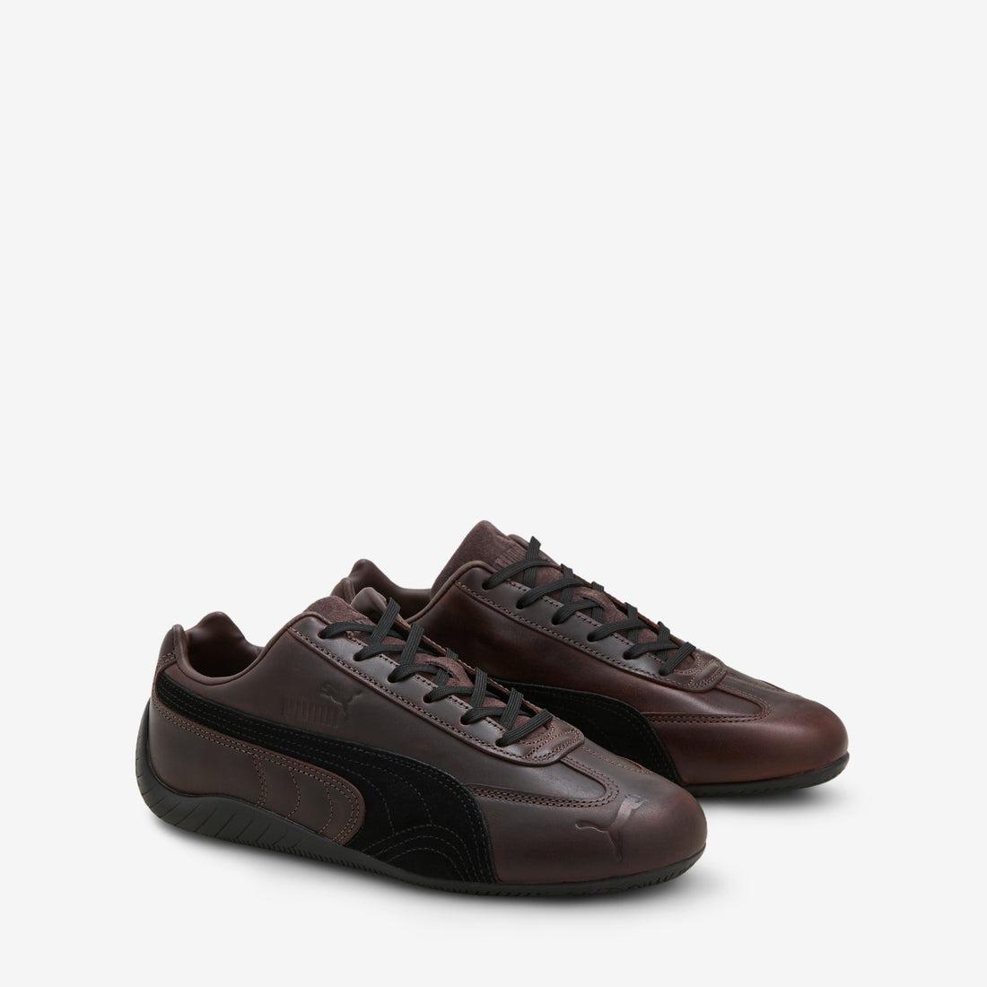 Speedcat Dressed Leather Brown | PUMA Black Footwear