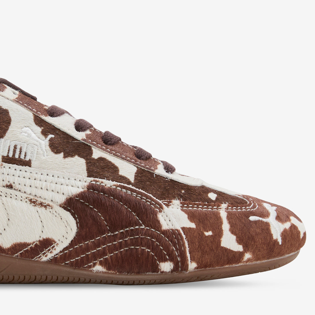 Women's Speedcat Cow Chocolate Brown | Gum Footwear
