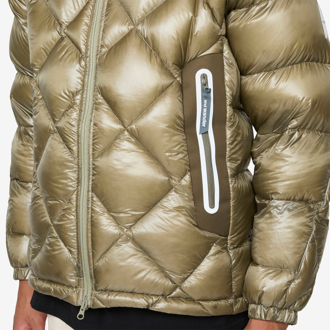 Diamond Stitch Down Jacket Light Khaki Jackets