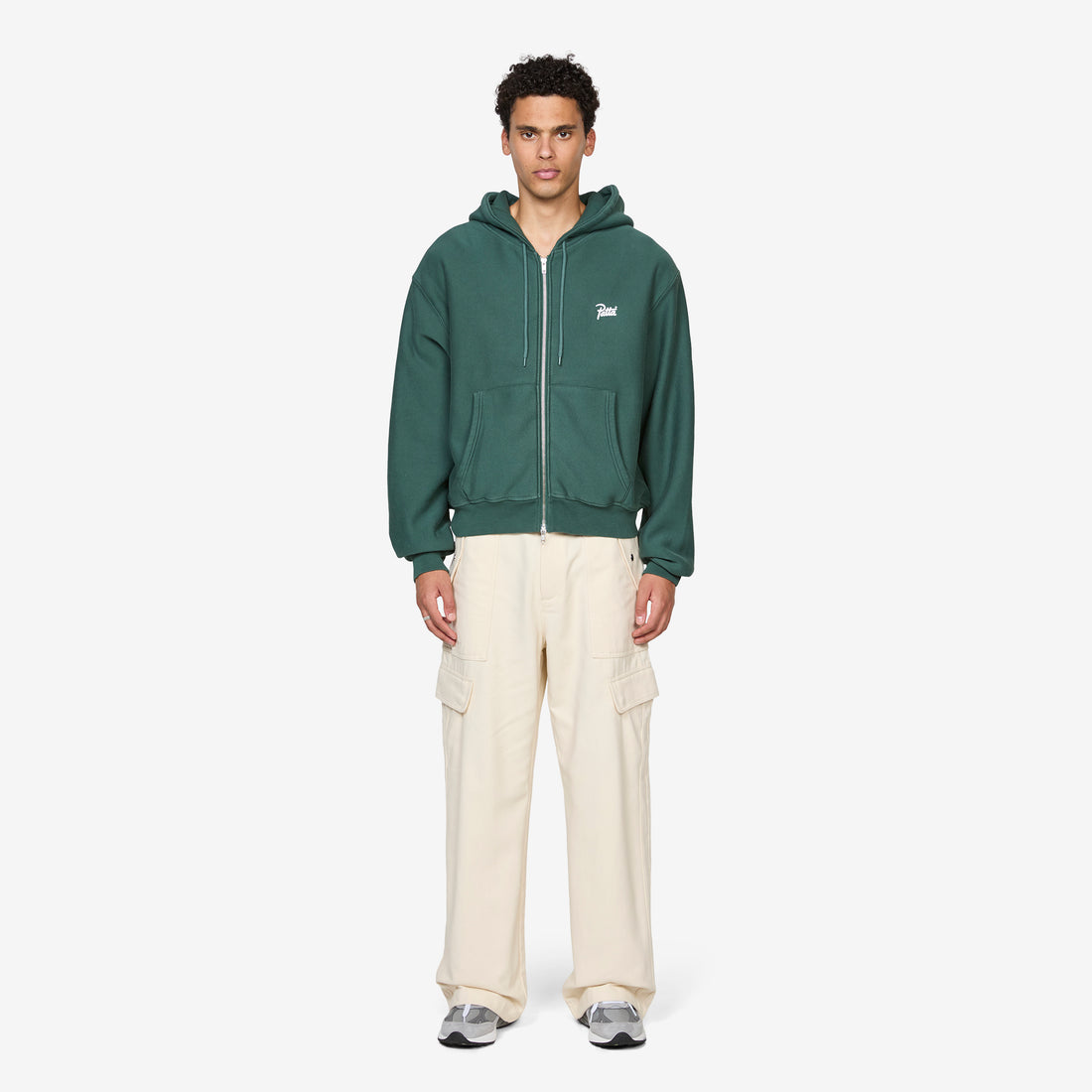 Classic Zip Up Hooded Sweater Bistro Green Jumpers