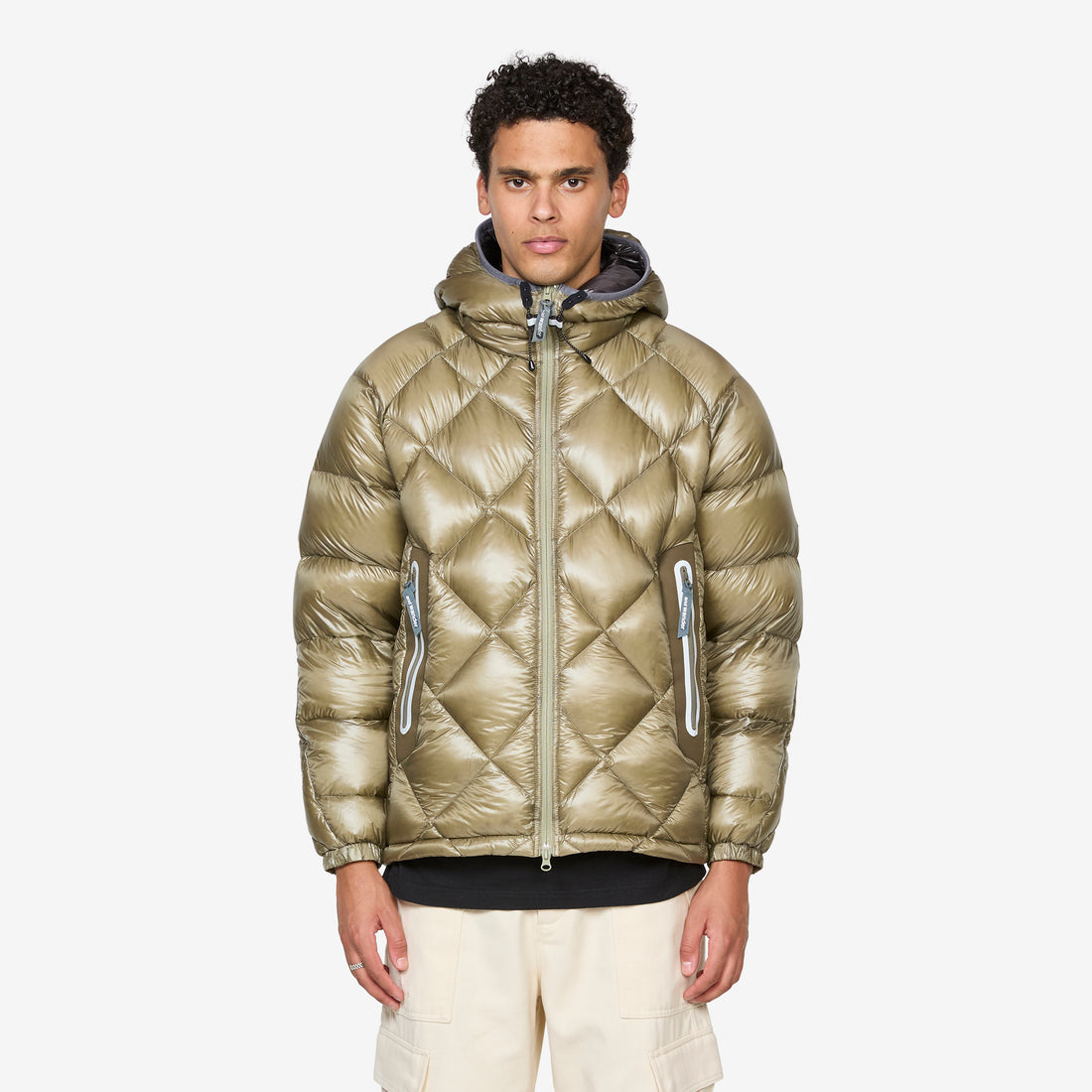 Diamond Stitch Down Jacket Light Khaki Jackets