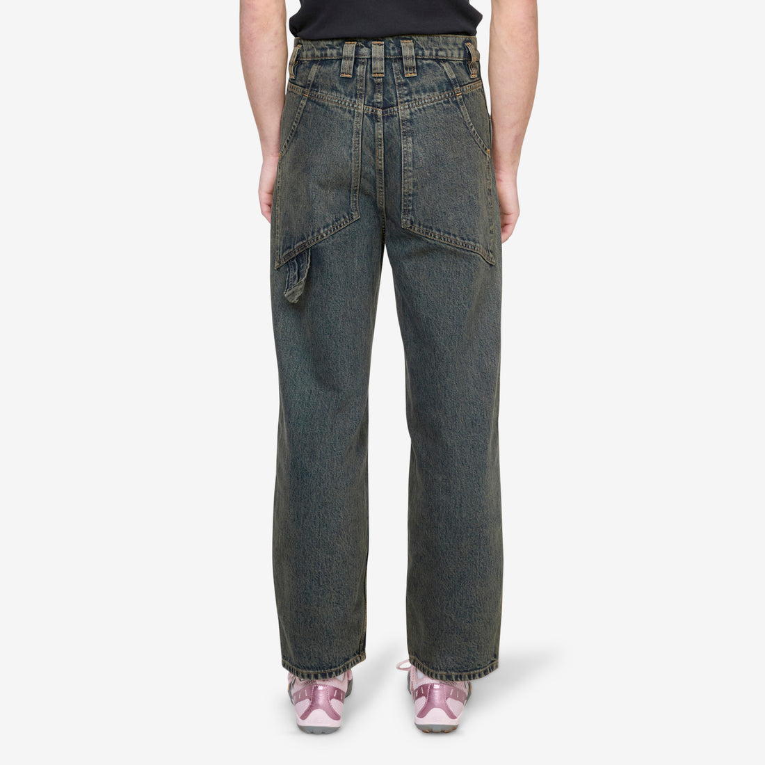 Double Knee Baggy Jean Moon Rock Pants