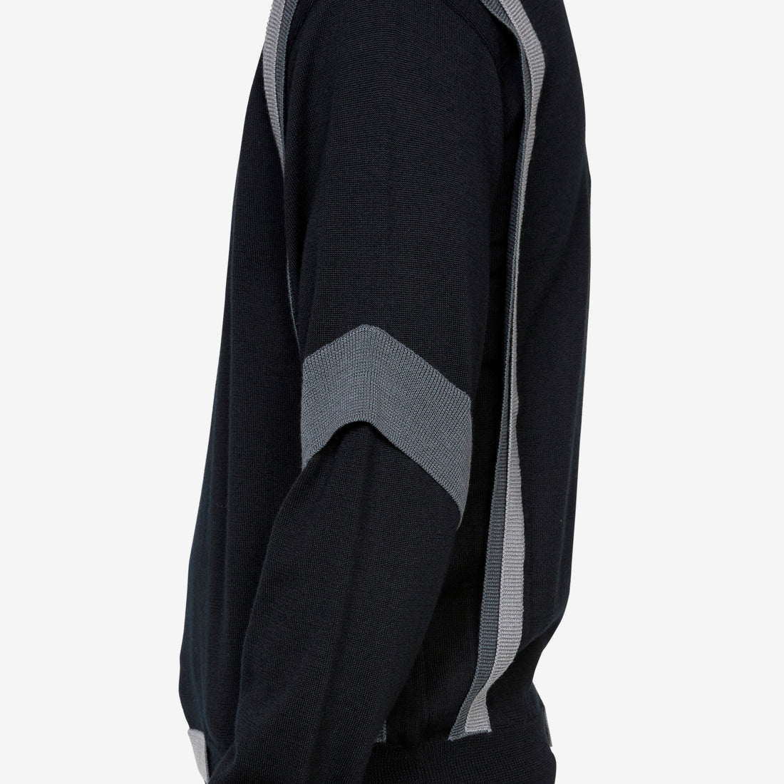 Layered Crewneck Sweater Black Jumpers