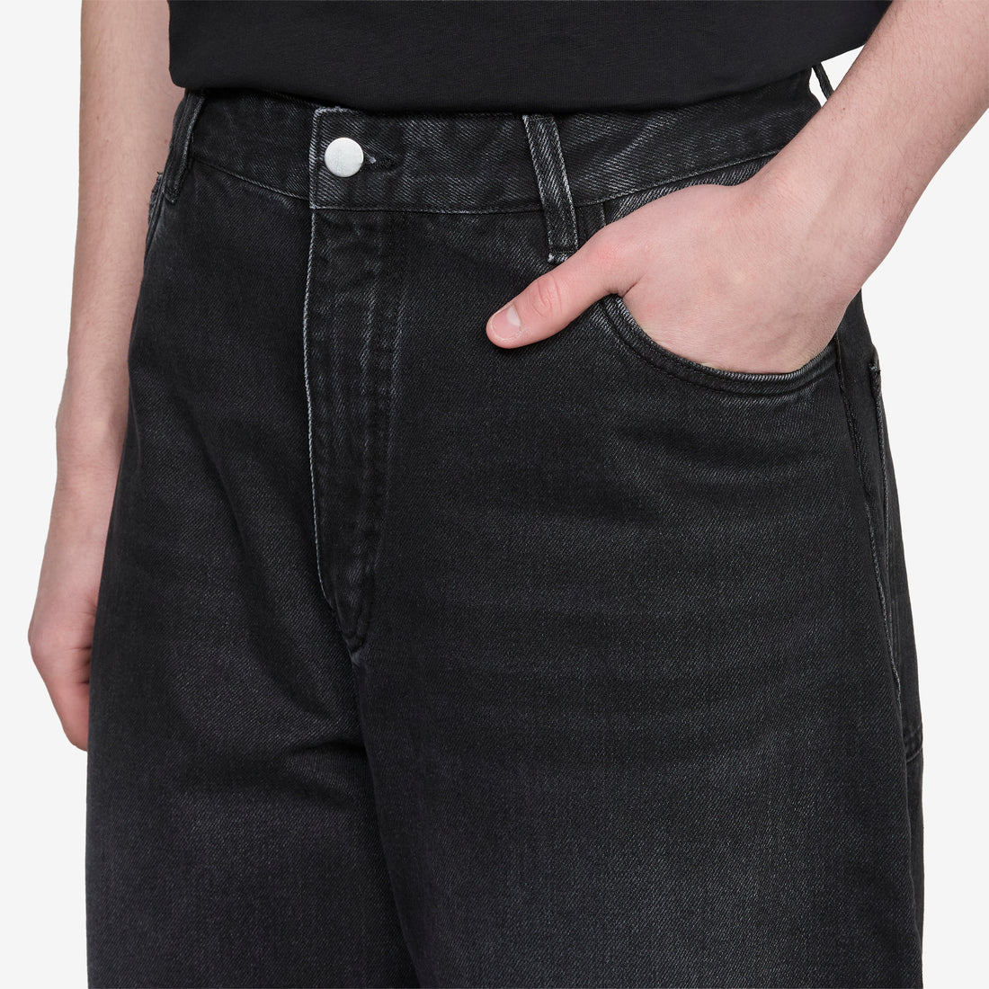 Paolo Jean Washed Black Pants