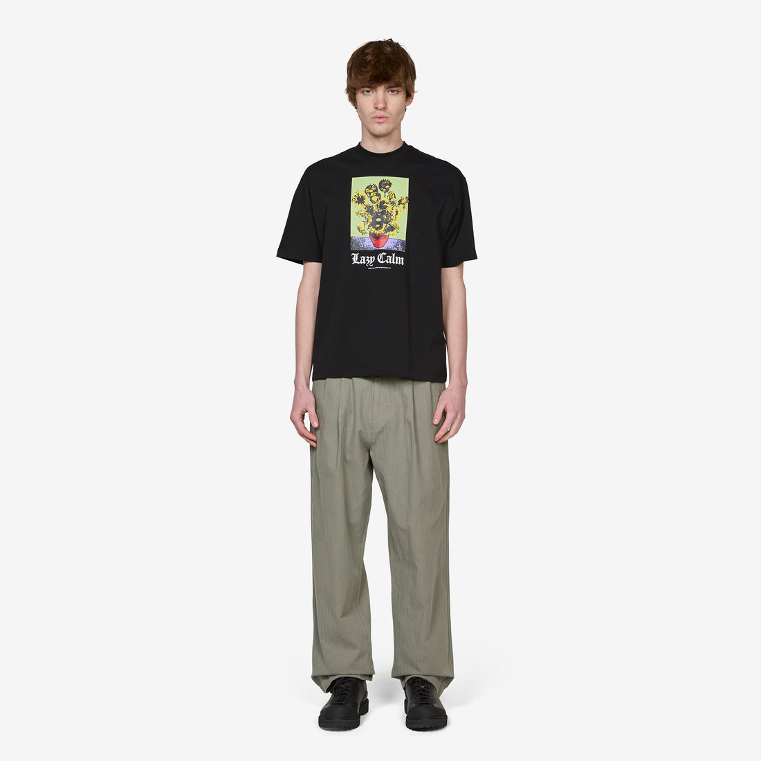 Pleated Trousers Washed Fatigue Pants