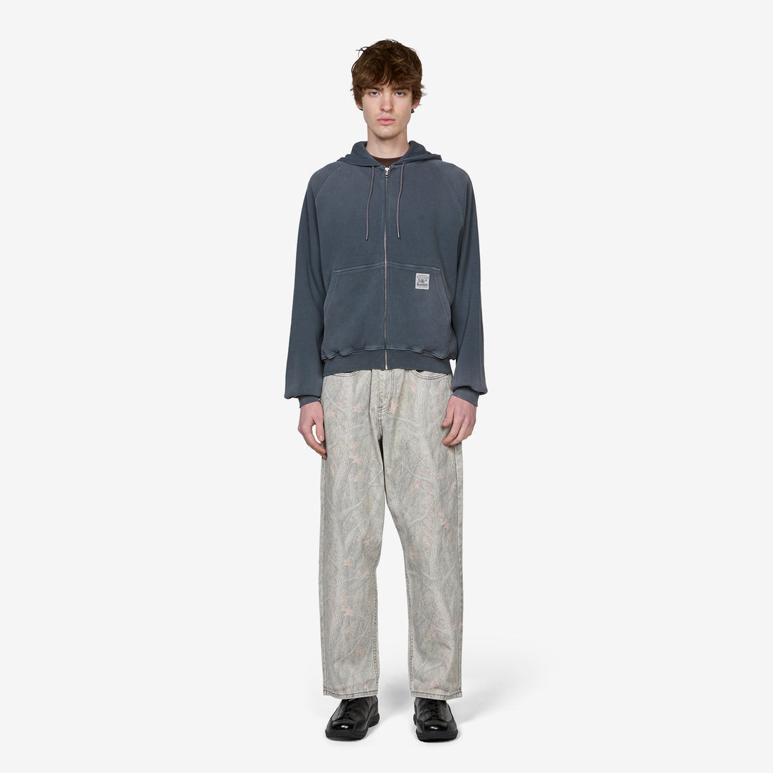 Baggy Denim Jeans Forest Camo Pants
