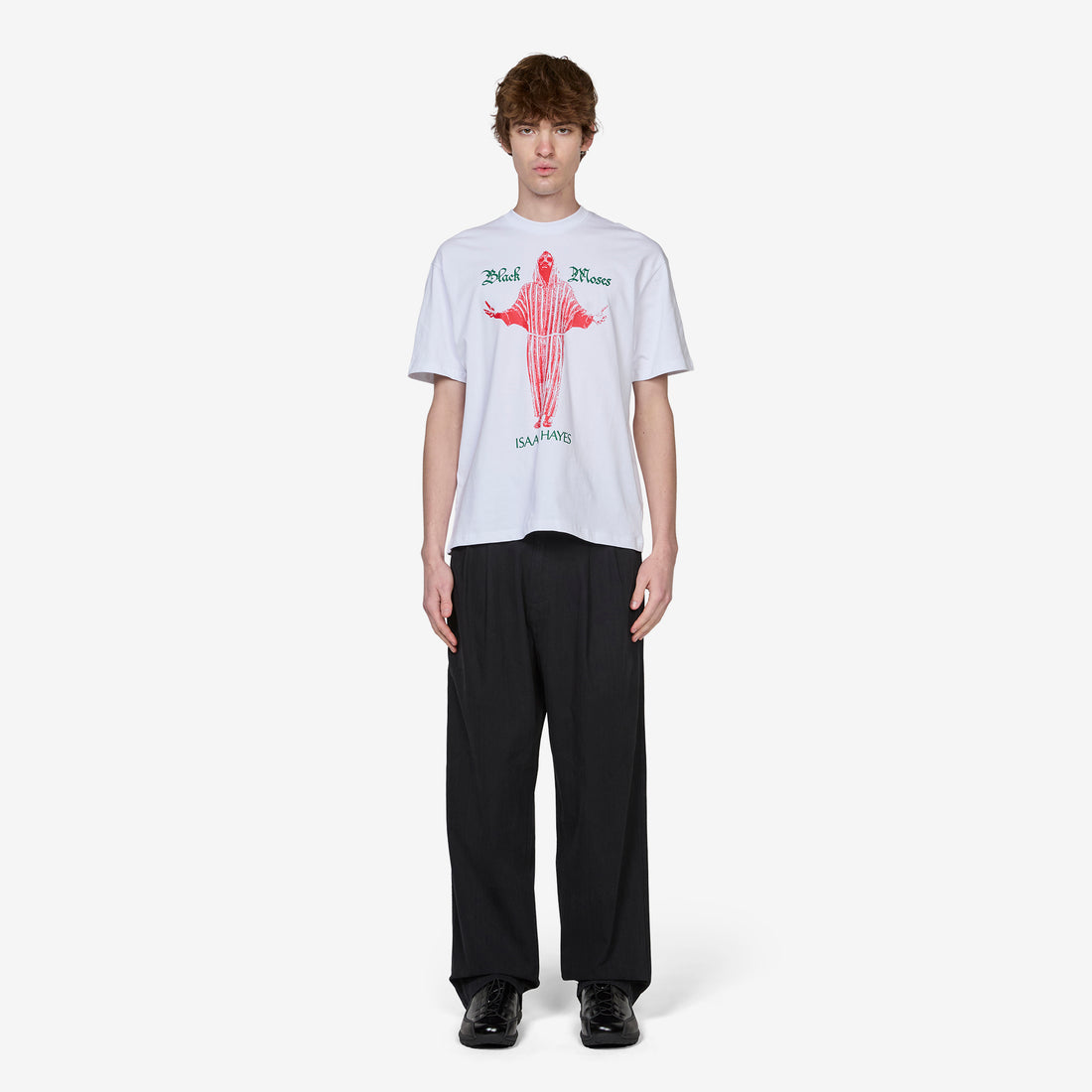Pleated Trousers Washed Black Pants