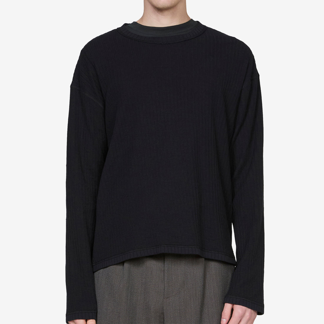 Reverse Rib Sweater Black Jumpers